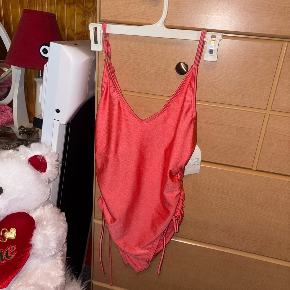 Pink Asymmetrical Cut Out Bodysuit